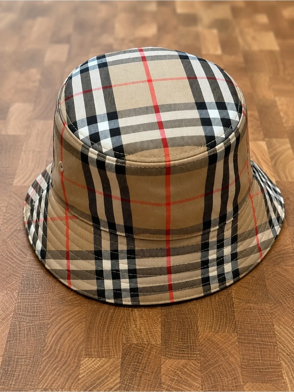 Burberry Kids Vintage Check Bucket Hat Beige Nova Check 4Y-6Y